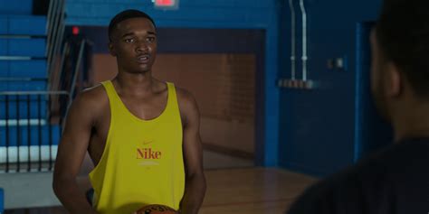 Nike Yellow Tank Top Of Caleel Harris As Musa Rahim In Swagger S02E08