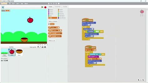 Apple Catching Game Codded In Scratch 2 Offline Editotrending