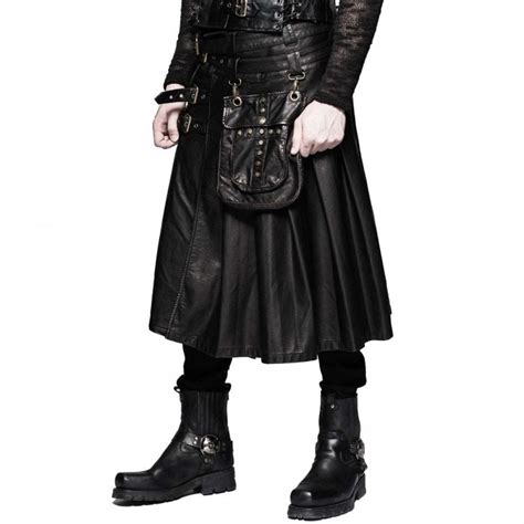 Gothic Leather Kilt