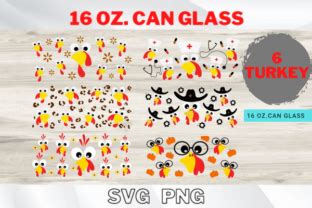 Turkey Face Oz Can Glass Svg Bundle Graphic By Design