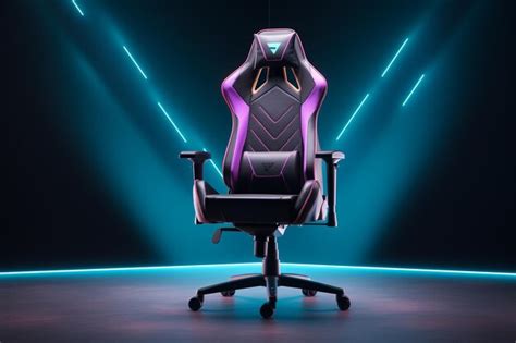 Premium AI Image | An ergonomic gaming chair with vibrant colors and 00478 03