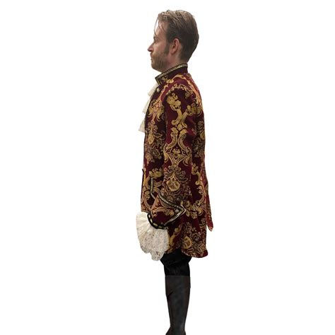 Colonial Burgundy Jacquard Men's Adult Costume – AbracadabraNYC