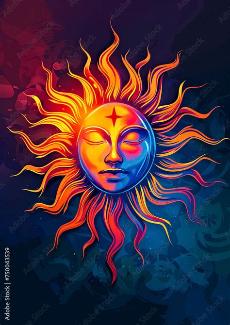 The sun was shining, pagan symbol. Universal Sun Symbol in ...