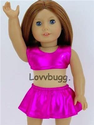 Hot Pink Shiny Bikini Swimsuit For American Girl Inch Or Baby Doll Clothes