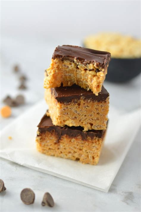 Butterscotch Peanut Butter And Chocolate Rice Krispie Squares A Taste Of Madness