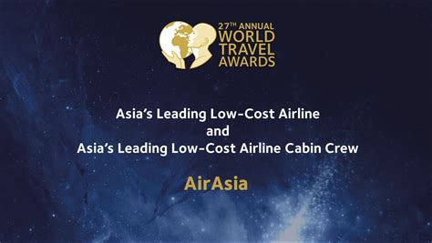 Airasia Awarded Asias Leading Low Cost Airline And Low Cost Airline