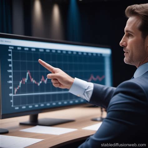 Man Presenting Gantt Chart At Conference Stable Diffusion Online