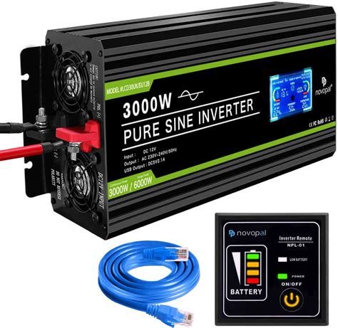 Novopal Power Inverter Pure Sine Wave 3000 Watt 12v Dc Uk