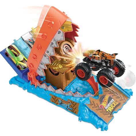 Mattel Hot Wheels Monster Trucks Ar Na Z Vodn V Zva Hern Set Treasure Chomp Challenge