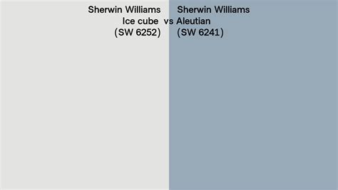 Sherwin Williams Ice Cube Vs Aleutian Side By Side Comparison