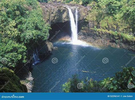 Rainbow Falls Wailuku River State Park Hawaii Stock Image Image Of