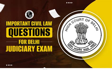 Important Civil Law Questions For Delhi Judiciary Exam