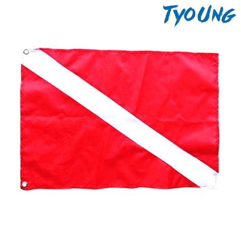 Ready Red White Snorkeling Flag Scuba Diving Flag Water Sport