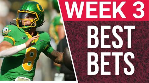 College Football Week 3 Best Bets Picks And Predictions Youtube