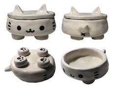 котик шкатулка из глины 🎀 | Manualidades con arcilla, Manualidades de ...