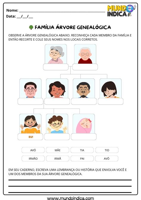 Atividade De História 1 Ano Sobre A Família - 6 Atividades de História sobre Família e Vínculos Afetivos para o 1º ...