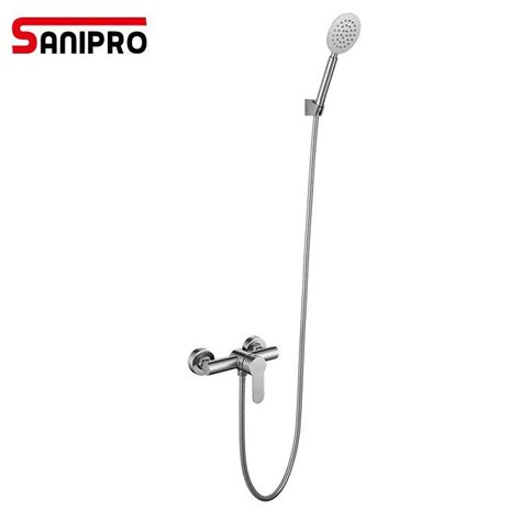Sanipro Bathroom Hot Cold Mixer Stainless Steel Bathtub Shower Hand Set Without Sliding Bar