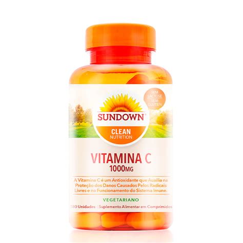 Vitamina C Sundown Naturals 1000mg Com 180 Comprimidos Drogariacatarinense