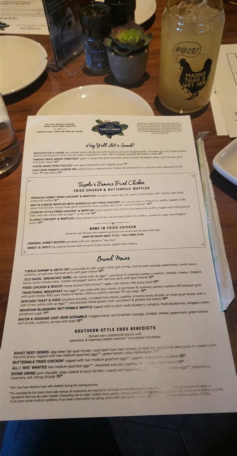 Menu At Tupelo Honey Southern Kitchen Bar Virginia Beach