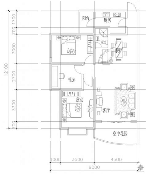 板式多层单户三室二厅一卫户型图114 建筑户型图 筑龙建筑设计论坛