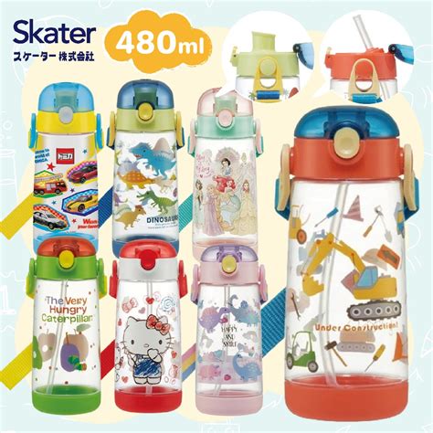 【現貨】日本 Skater 兒童水壺 直飲水壺 吸管水壺 480ml Pdsh5 Pddr5 透明 兒童水壺 防撞 蝦皮購物