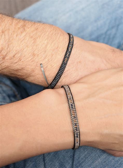 Couples Bracelet Set Anniversary T For Boyfriend Matching Couple Morse Code Bracelet Set