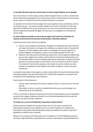 Constitucional I Apuntes de clase Constitución y Ordenación de las