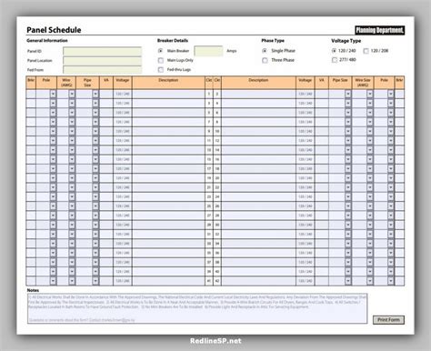 5 Best Electrical Panel Schedule Template Pdf - RedlineSP