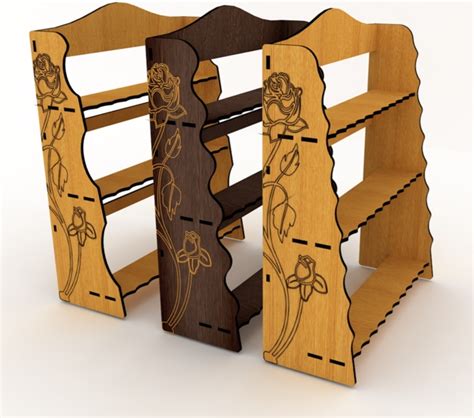 Laser Cut Plywood Step Shelf Free Vector Cdr Download