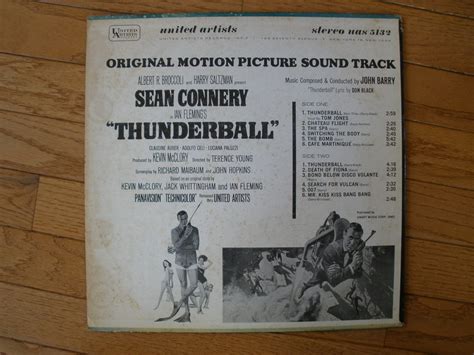 Original 1965 JAMES BOND SOUNDTRACK – VINYL LP – THUNDERBALL ...