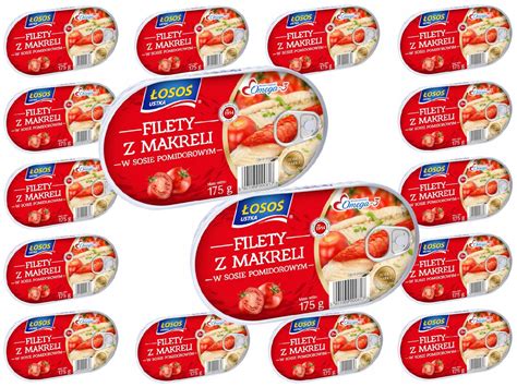 Filety z makreli w pomidorach 175g Łosoś Ustka 9886928222 Allegro pl