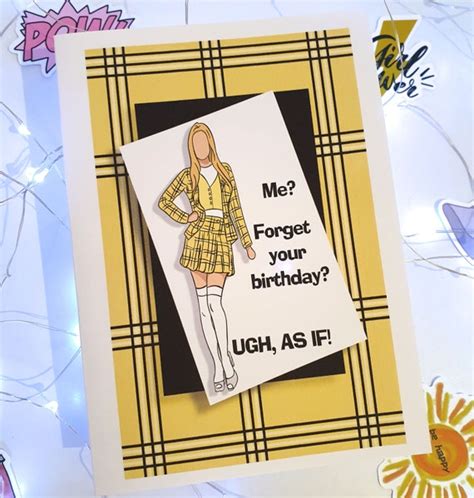 Clueless Birthday Card Cute Birthday Card Retro Card Etsy