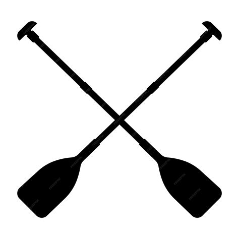 Premium Vector Paddles Silhouette Kayak Canoe Paddles Illustration