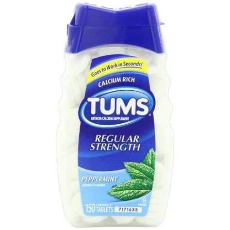 TUMS Antacid Regular Strength Chewable Tablets Mint 150 Ea Reviews 2021