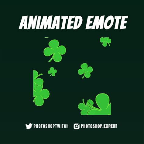 Falling Clover Leaf Emote Animated Emote Twitch Emotes Falling