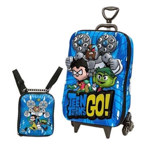 Mochila Escolar Teen Titans Go Rodinhas Lancheira D Max Toy