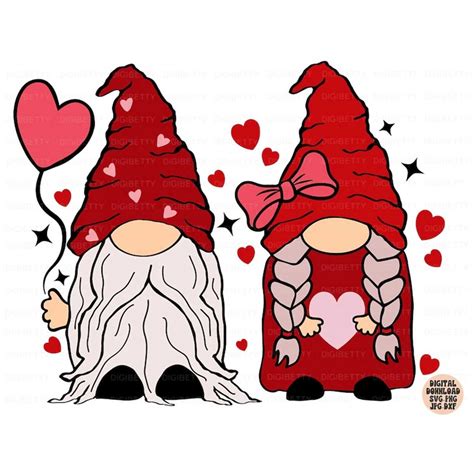 Valentine S Day Gnomes Svg Png  Dxf Gnomes Svg Gnome Inspire Uplift