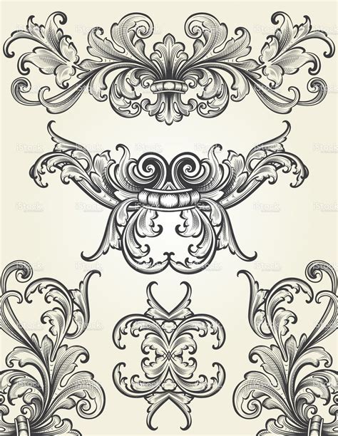 Designed By A Hand Engraver Ornate Scrollwork Design Elements Which