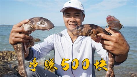 阿烽岸边放鲈鱼扣撞大运，连抓两条120一斤的狗鲨，净赚500块 Youtube