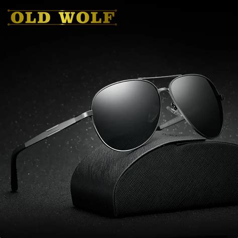 Old Wolf Hd Polarized Sunglasses Men Aviator Polarization Glasses For