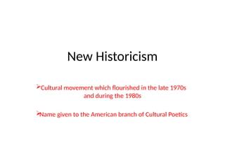 New Historicism Criticism and theory.ppt