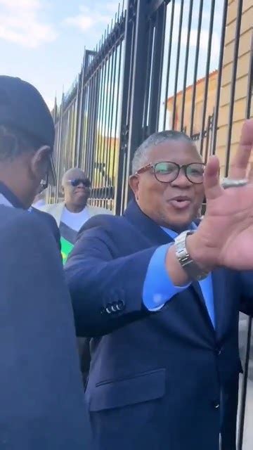 Anc Sg Fikile Mbalula Arriving At The Electoral High Court In Mangaung For The Case Between Mk