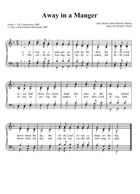 AWAY IN A MANGER Choral Sheet music | Easy Sheet Music