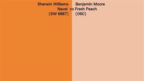 Sherwin Williams Navel Sw Vs Benjamin Moore Fresh Peach