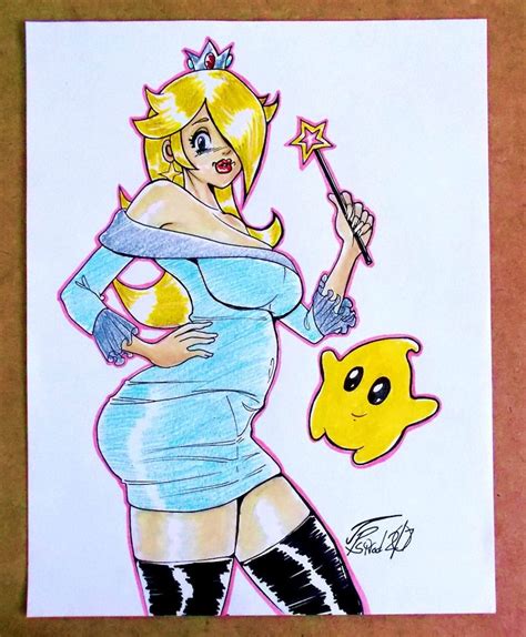 Sexy Princess Rosalina Original Marker Drawing 9 X Etsy