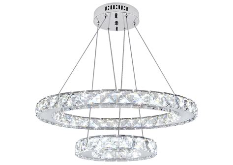 Modern Round Chandelier Led Ring Pendant Ceiling Light Cool White M0171