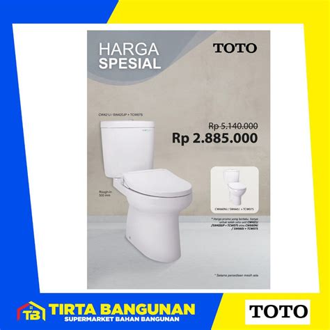 Jual Toto Closet Duduk Cw421j Sw420jp Tcw07s Eco Washer Toilet Wc Dual