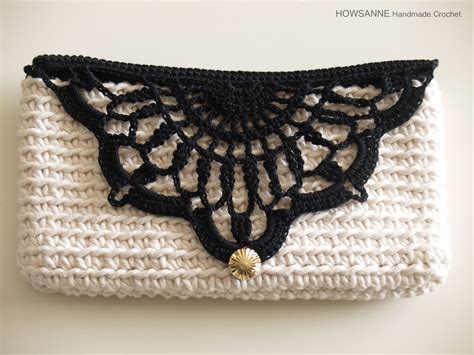 Howsanne Handmade Crochet Crochet Clutch Cotton Series Design