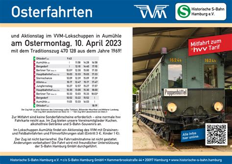 Osterfahrten Verein Historische S Bahn Hamburg E V