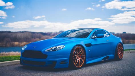 Обои Астон Мартин, aston martin vantage, спорткар, авто, синий Full HD ...